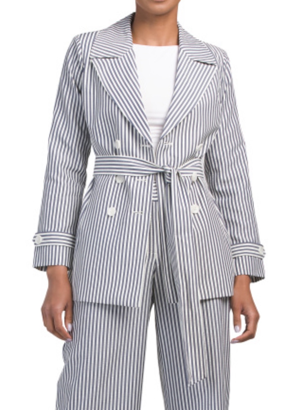TAHARI ASL Seersucker Wrap Jacket